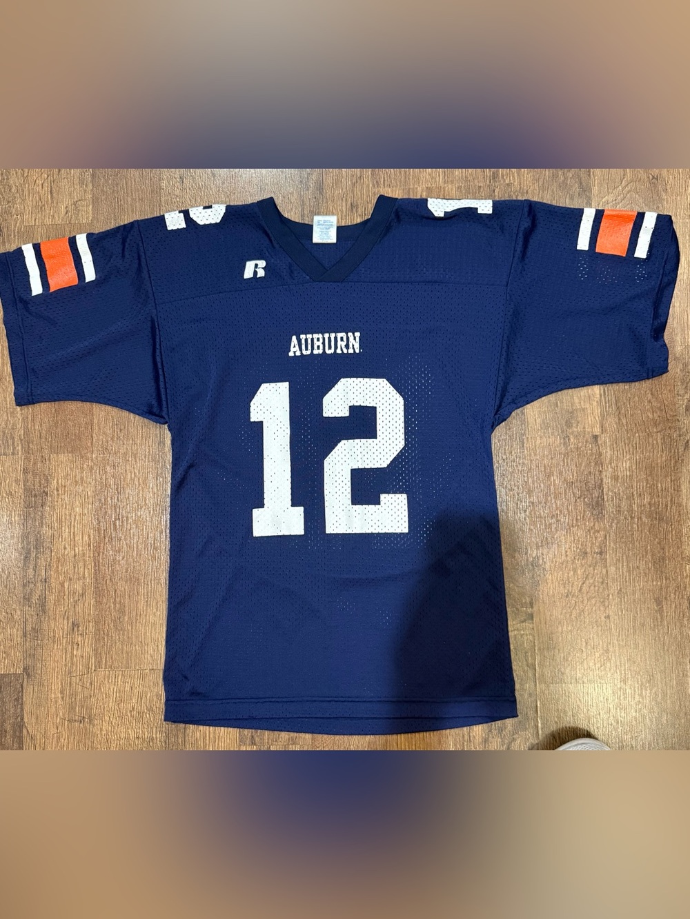 Auburn youth large  Navy #12 Football Jersey - Russell Athletic Y2K